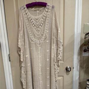 Soft Surroundings Cream Lace Kaftan NWOT Goddess Garb! Macramé kaftan Bohemian